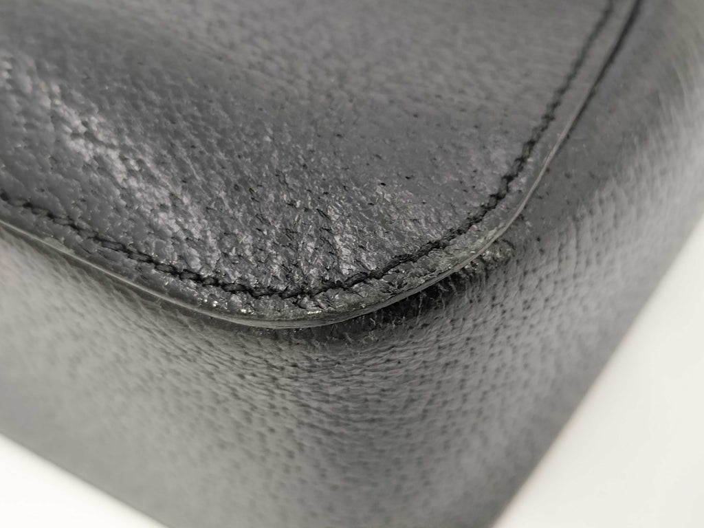 Gucci Bamboo Handle Leather Handbag
