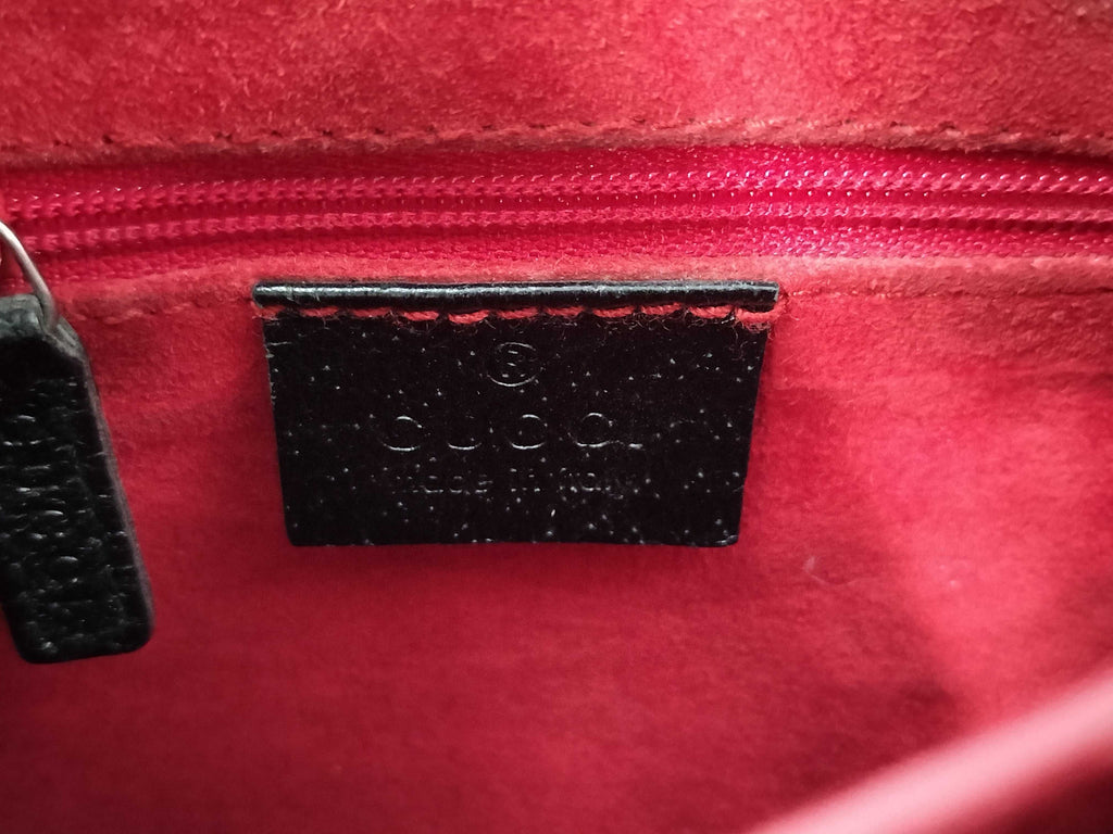Gucci Bamboo Handle Leather Handbag