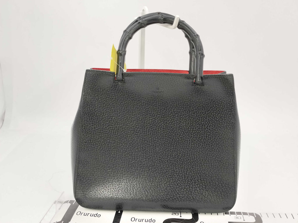 Gucci Bamboo Handle Leather Handbag