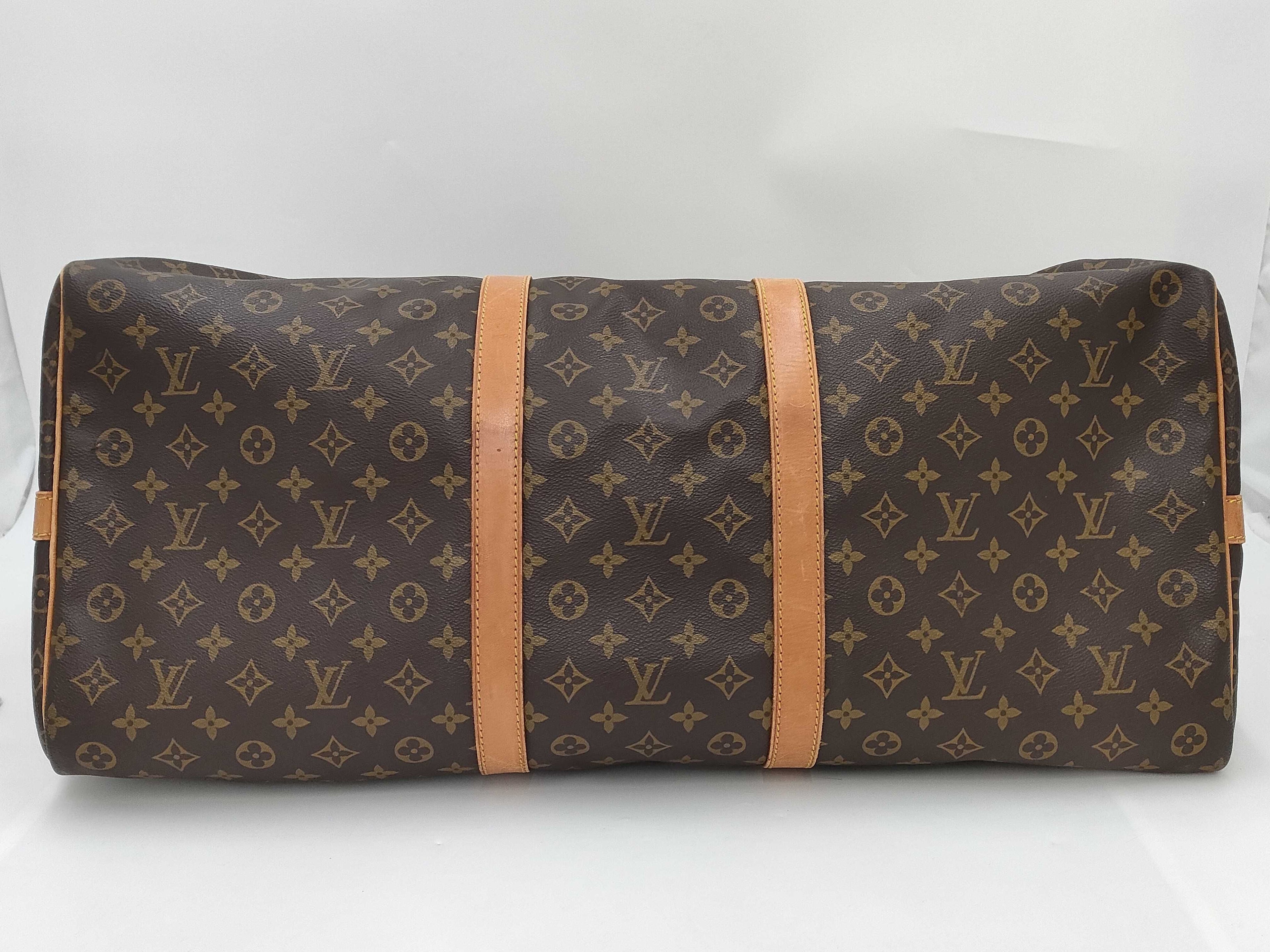 Louis Vuitton Monogram Keepall 60 Duffel Bag With Shoulder Strap