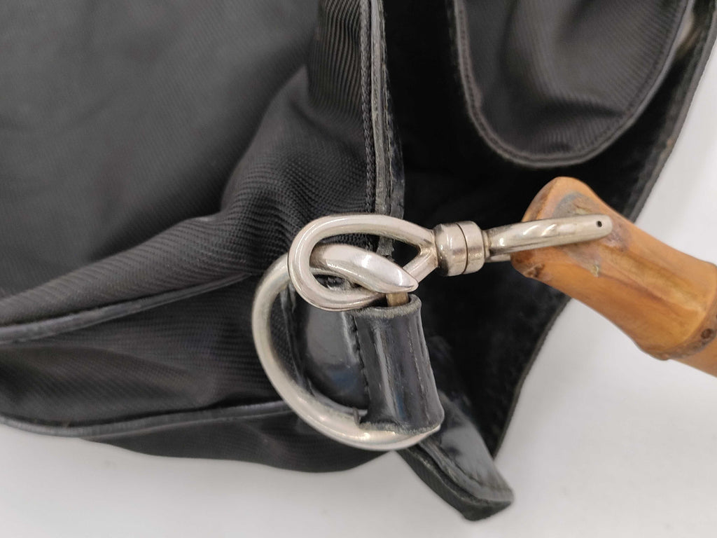Gucci Bamboo Handle Leather Handbag
