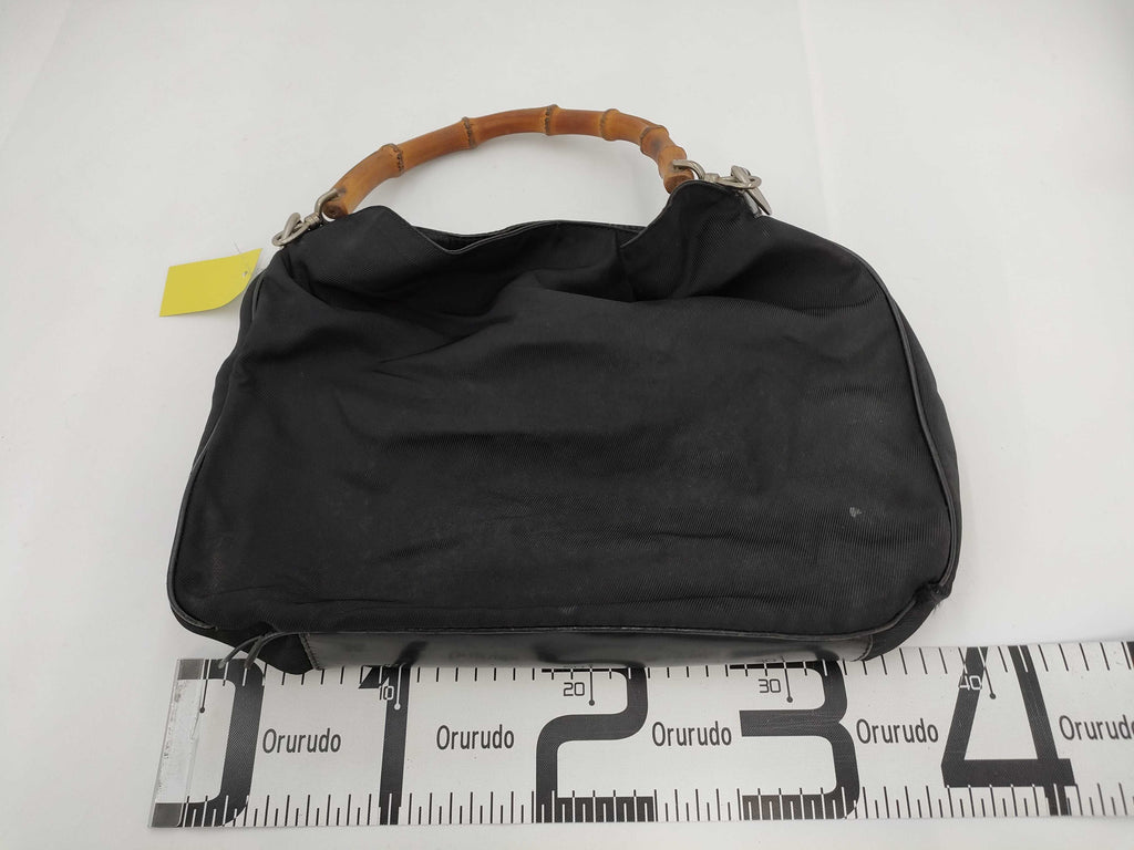 Gucci Bamboo Handle Leather Handbag