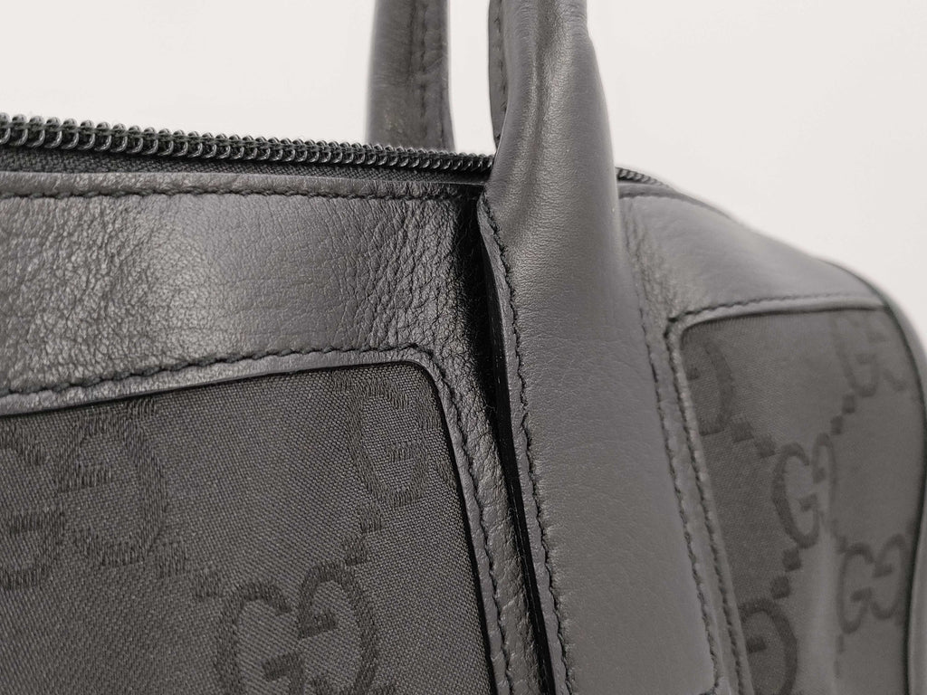 Gucci GG Nylon & Leather Tote Bag