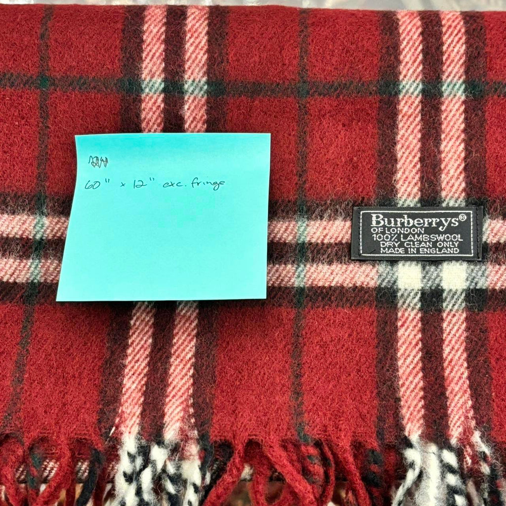 Burberry 100% Lambswool Nova Check Scarf