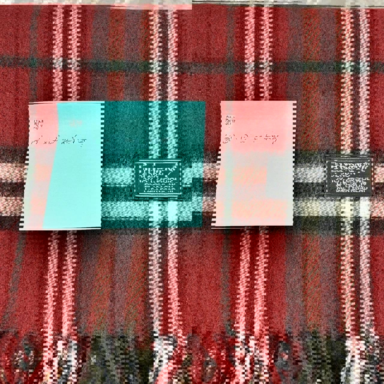 Burberry 100% Lambswool Nova Check Scarf