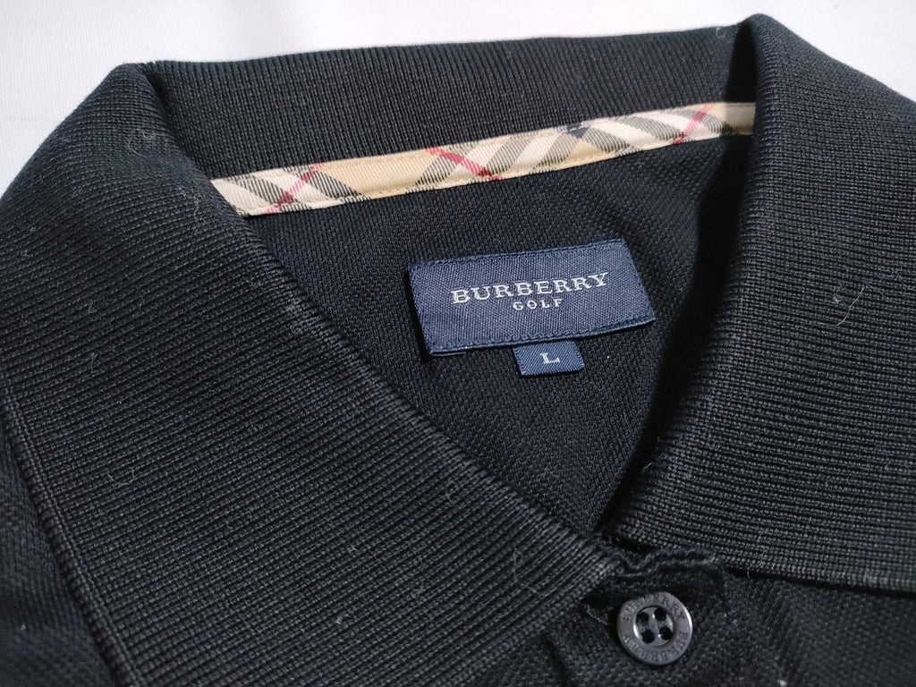 Burberry Golf Long Sleeve Black Polo