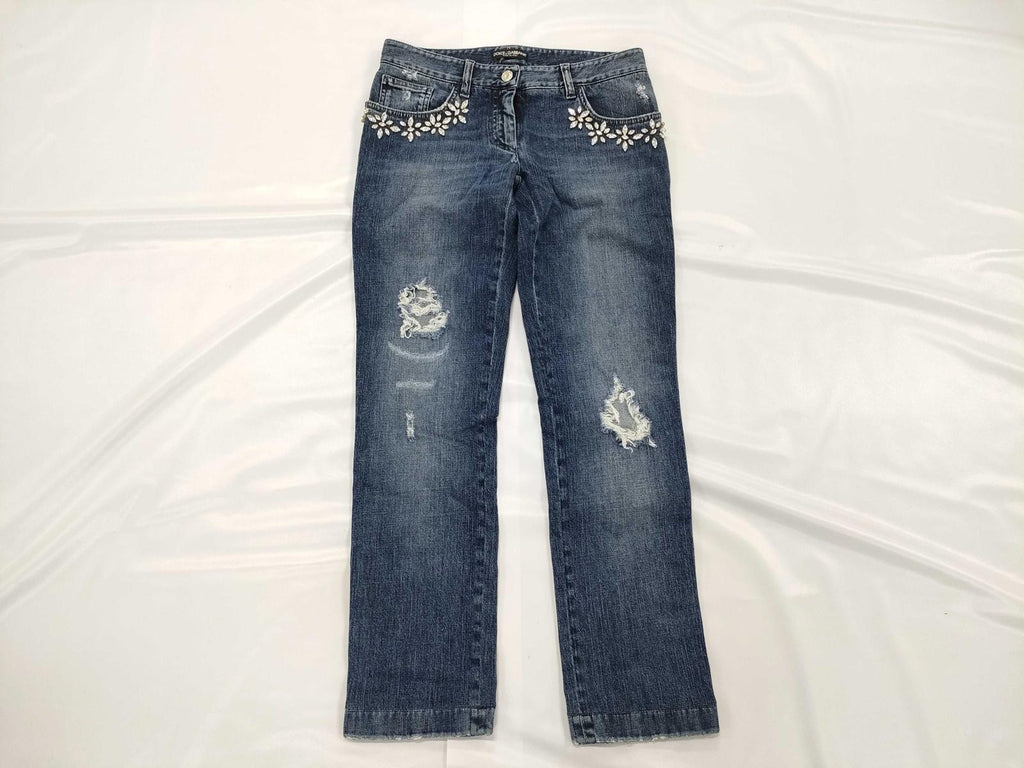 Dolce & Gabbana Jeweled Denim Jeans