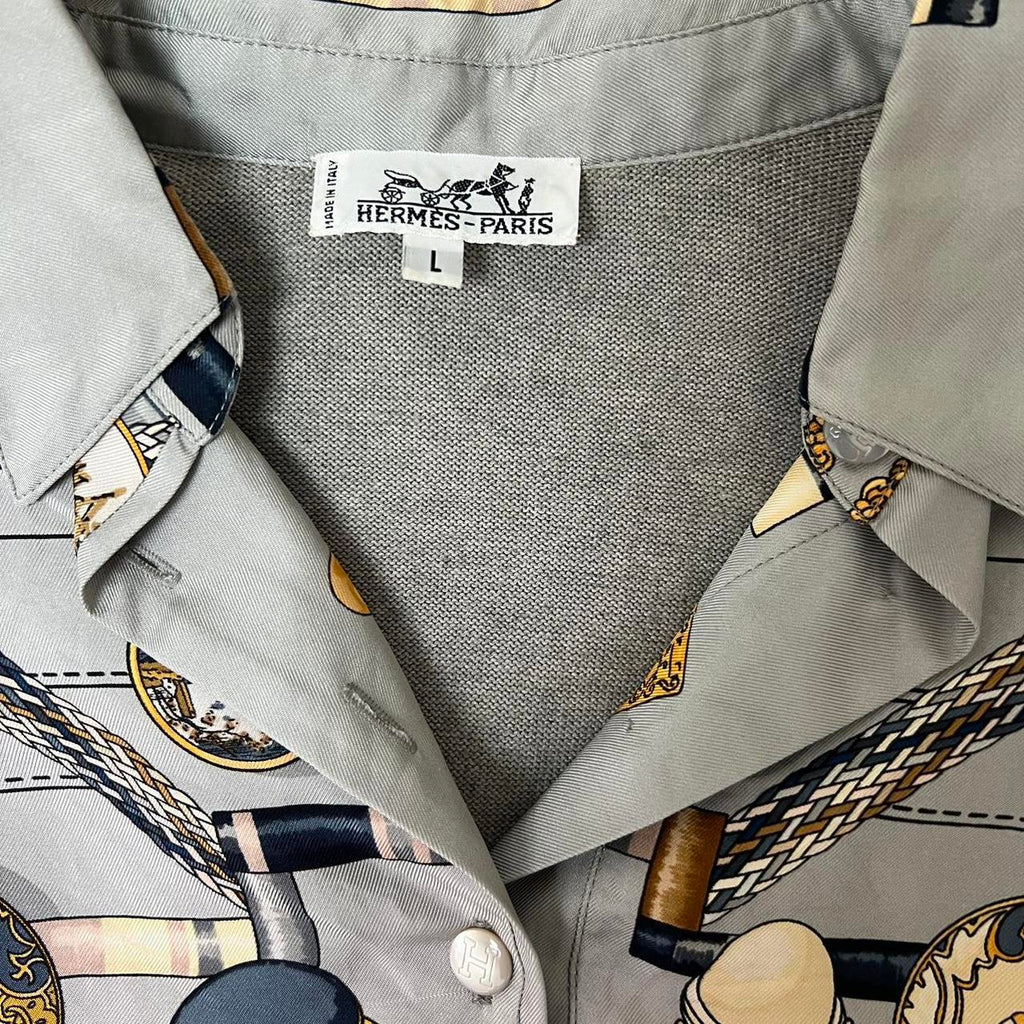 Hermes Silk Long Sleeve Shirt