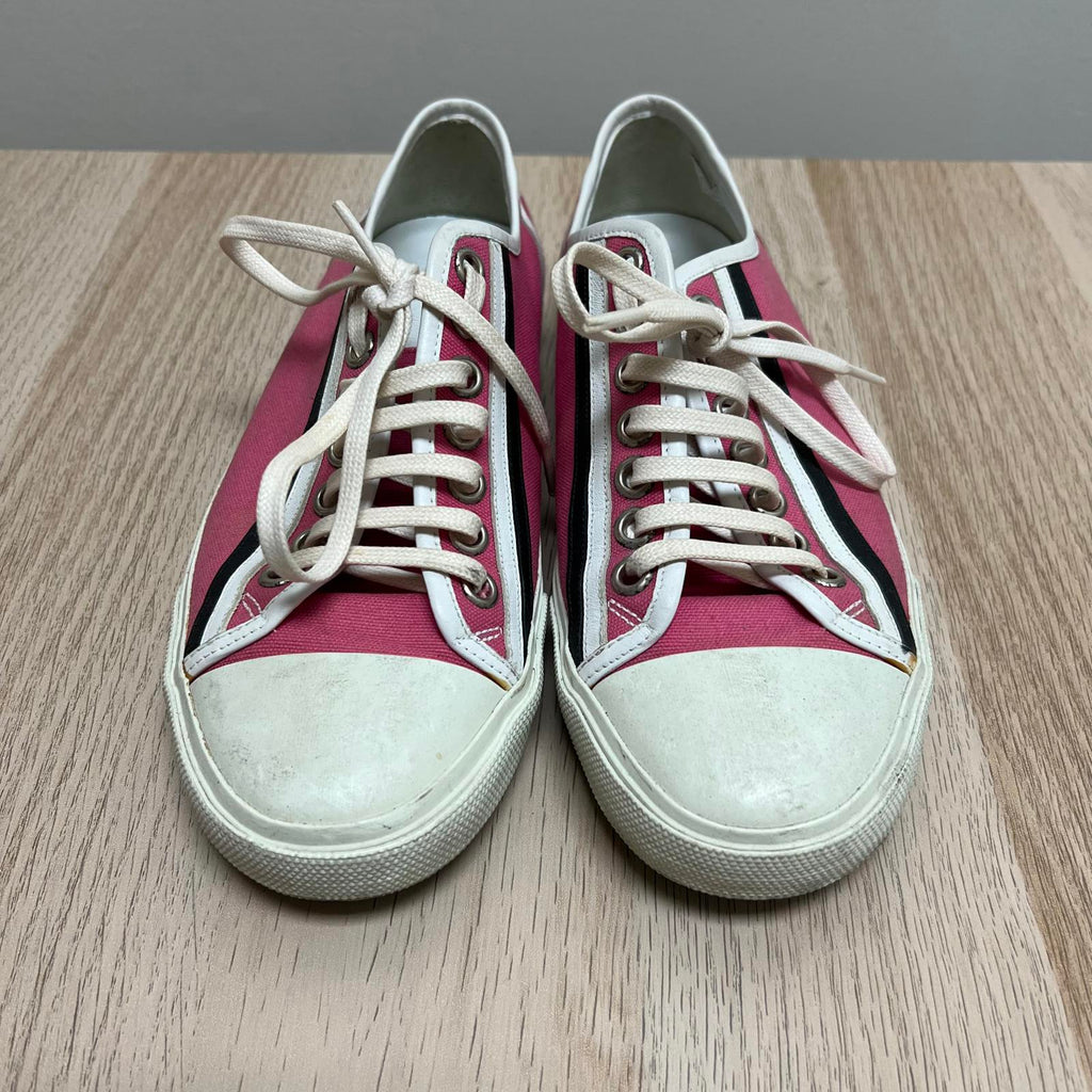 Christian Dior Vintage Pink Canvas Low Top Sneakers