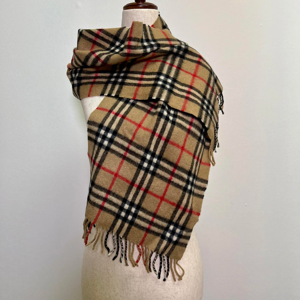Vintage Burberrys 100% Cashmere Scarf