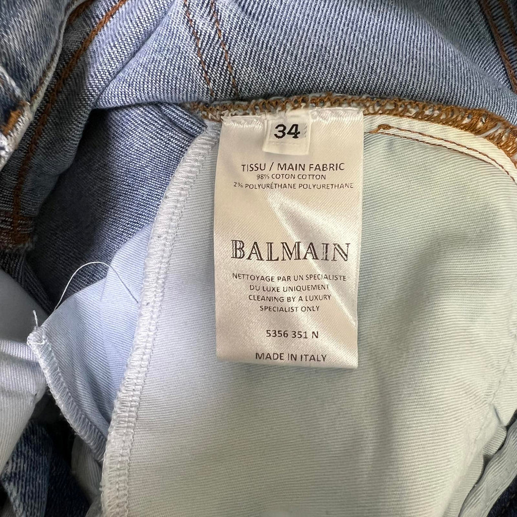 Balmain Moto Skinny Jeans