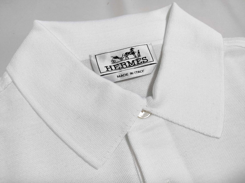 Hermes White Polo Shirt