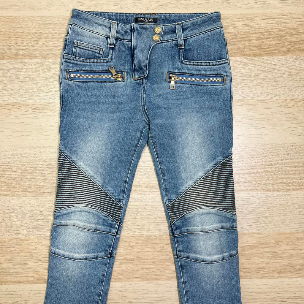 Balmain Moto Skinny Jeans
