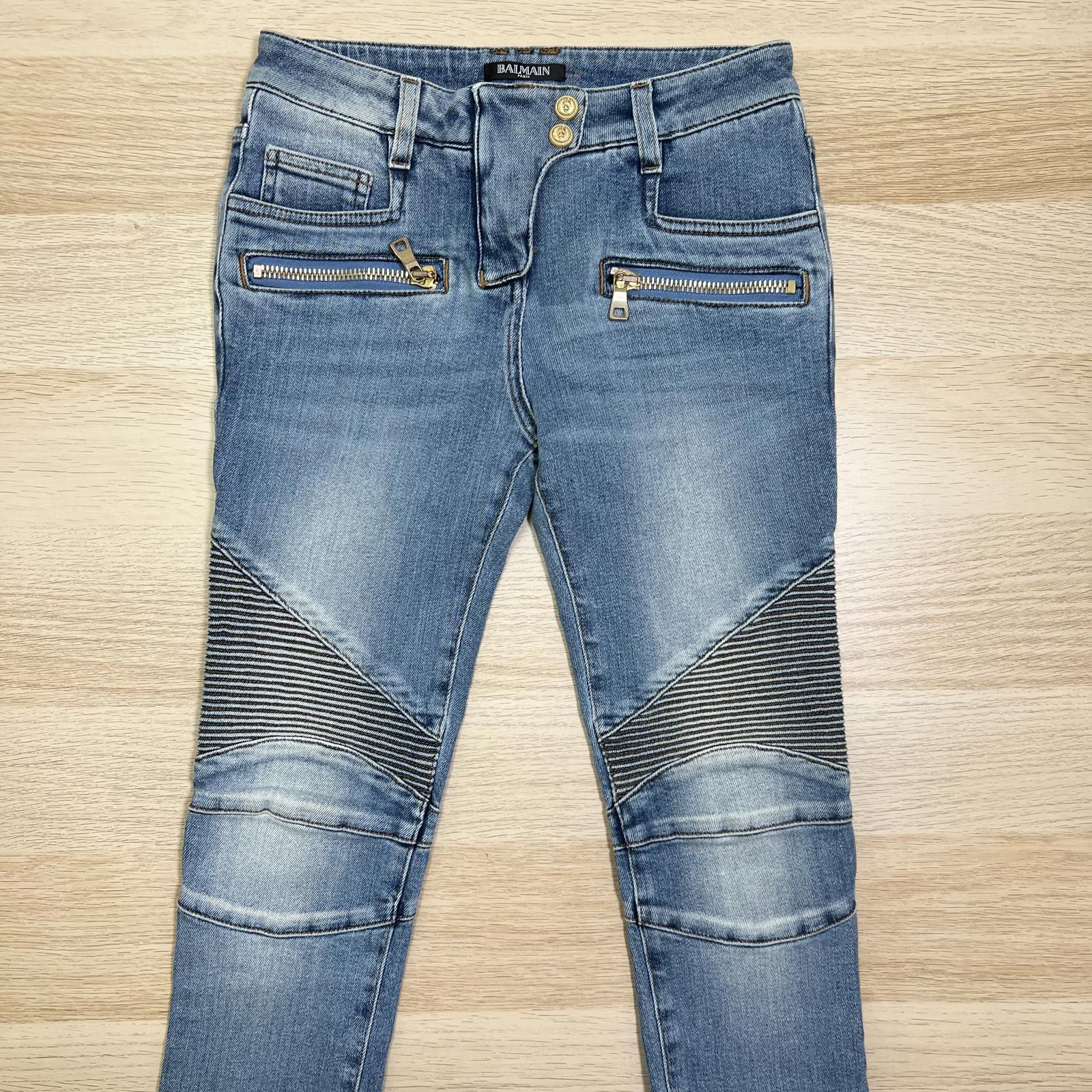 Balmain Moto Skinny Jeans