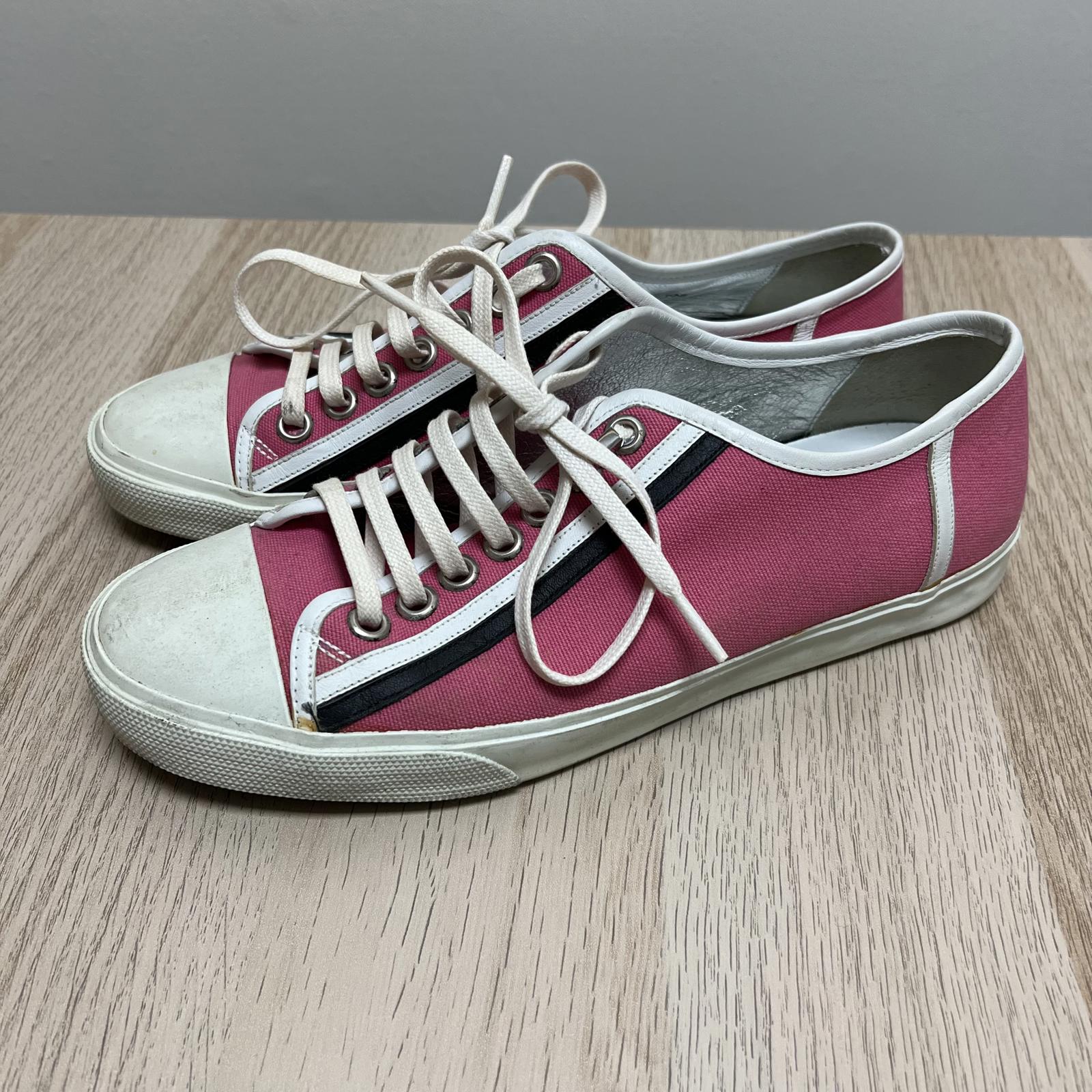 Christian Dior Vintage Pink Canvas Low Top Sneakers