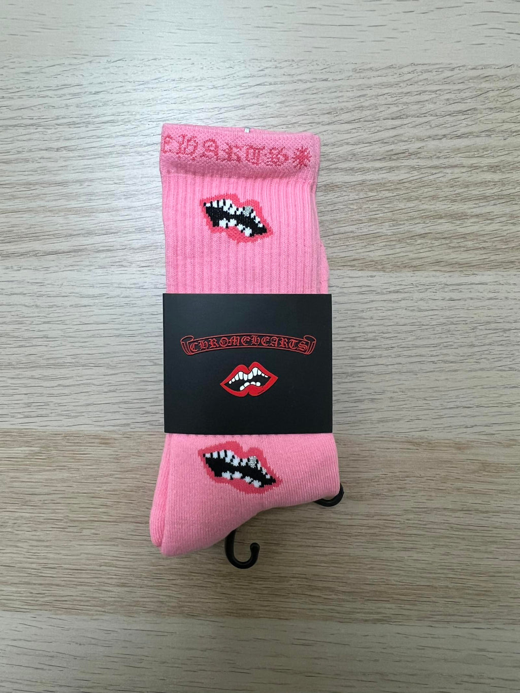 Chrome Hearts Pink Socks