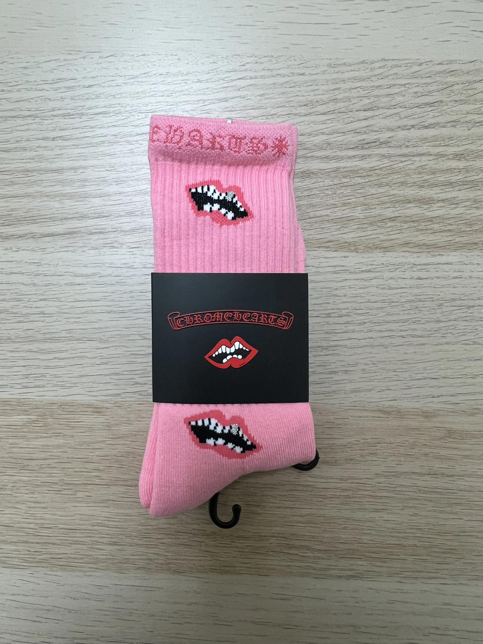 Chrome Hearts Pink Socks