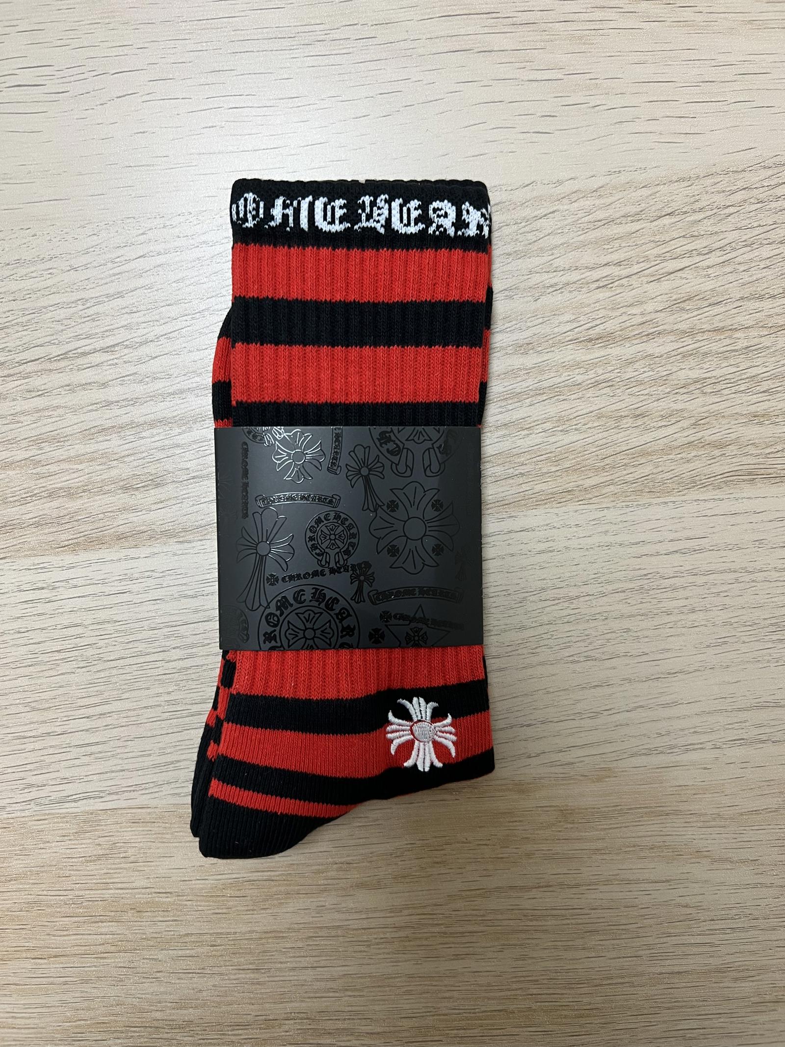Chrome Hearts Red & Black Socks