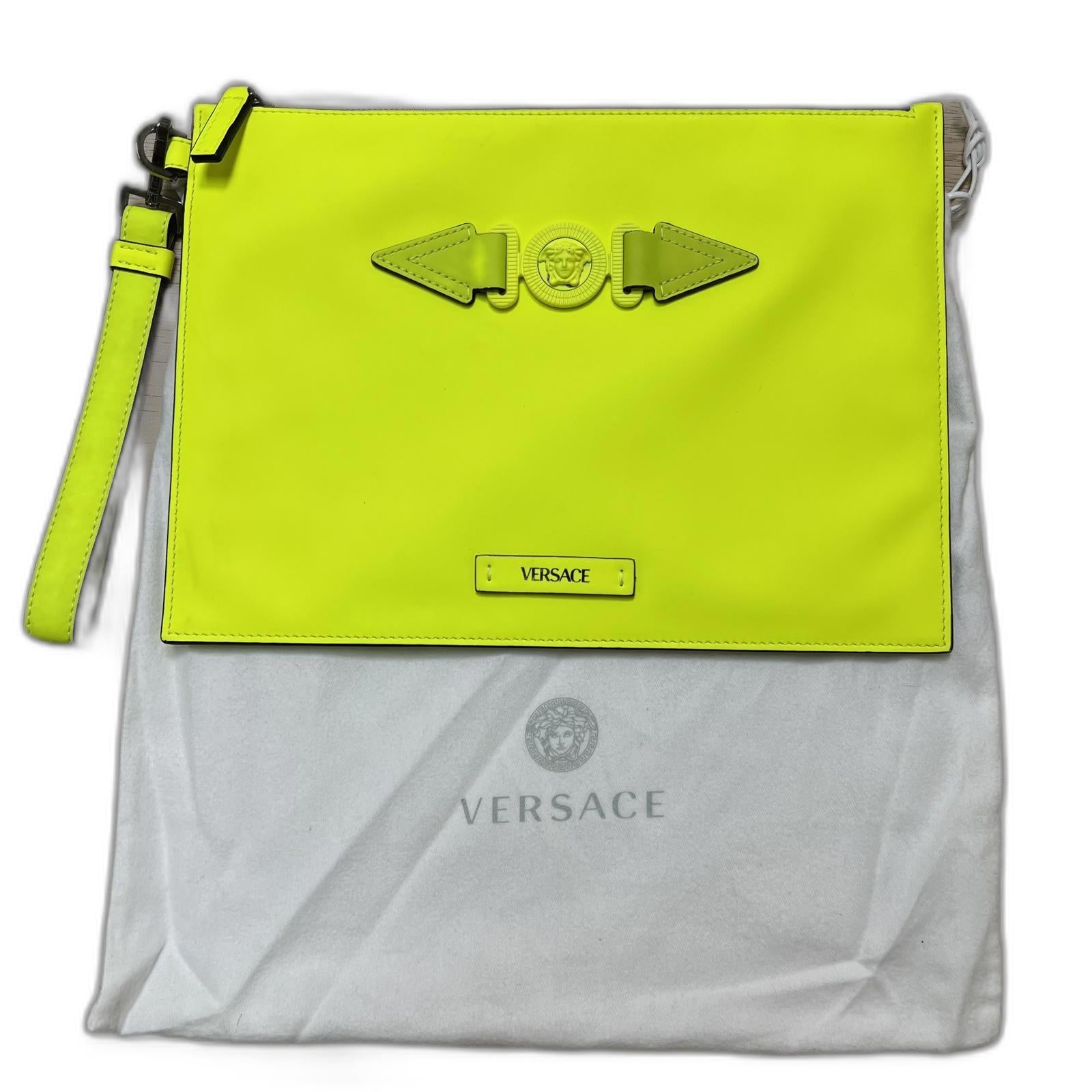 Versace Medusa Leather Clutch Bag