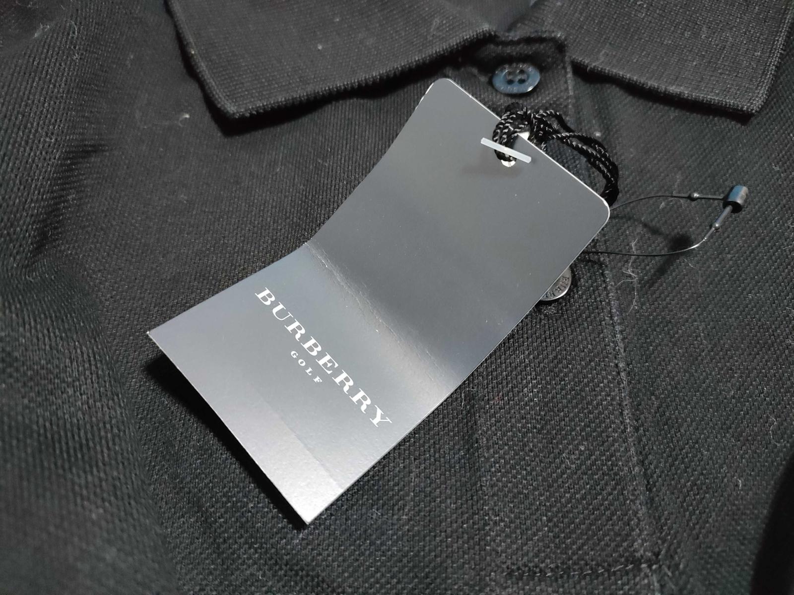 Burberry Golf Long Sleeve Black Polo